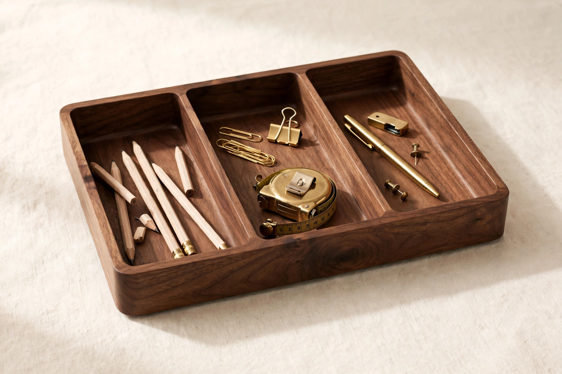 Desk Organiser Walnut